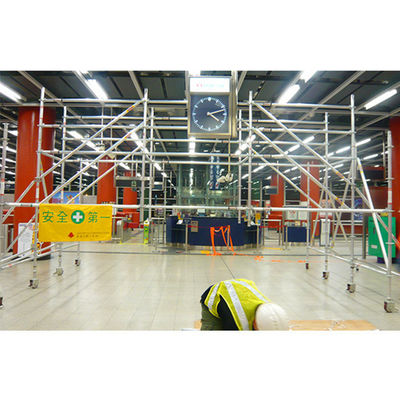 Duurzame mobiele steigertoren Aluminium cuplock steiger voor onderhoud van het station