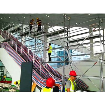 kwaliteit Gecustomiseerd Aluminium mobiele toren Cantilever steigerplatform voor het onderhoud van roltrap fabriek
