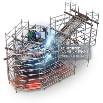 Goede prijs. Smal 0.6m Indoor Aluminium Steigertoren Ultra-Slim Profiel Toegangsplatform met Stabiliserende Outriggers voor Strak online