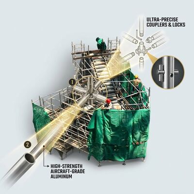 Goede prijs. Opvouwbare Compacte Aluminium Steiger Toren Inklapbaar Ontwerp Ruimtebesparende Opslag Snel Inzetbaar Mobiel Werkplatform online