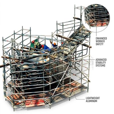 Goede prijs. Push-Fit Interlock Aluminium Steigertoren Gereedschapsvrije montage Geen hamer vereist Quick Connect Access Platform EN1004 online
