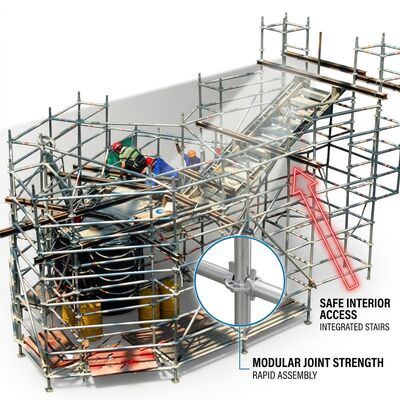 Goede prijs. Telescopische variabele hoogte Aluminium steiger toren Hydraulische continue aanpassing 2m tot 10m Bereik Geen sectie online