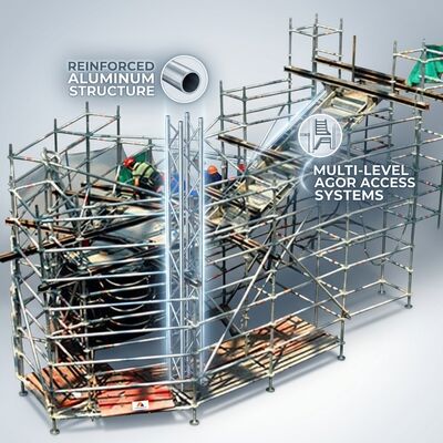 Goede prijs. Industriële ketel onderhoud Aluminium steiger toren Stralingswarmte barrière Intumescent dek Compact Bay Power Plant online